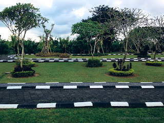 Garden View of the Parking Lot In The Middle Of The City Area At Badung, Bali, Indonesia