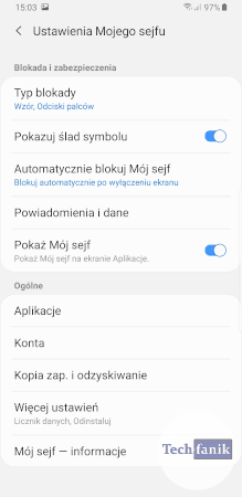 Ustawienia Mojego Sejfu