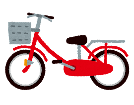 自転車のイラスト「赤」