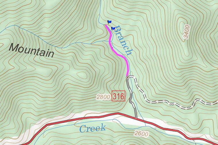 Waterfall Hero Hikes Camp Branch & Upper Camp Branch Falls (Wayah)