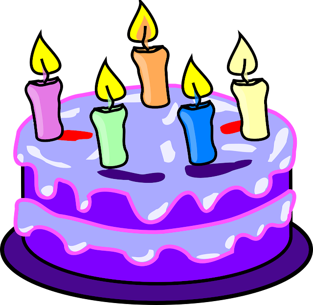 Happy birthday with cake image