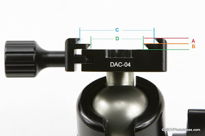 Desmond DAC-04 QR Clamp - dimensions