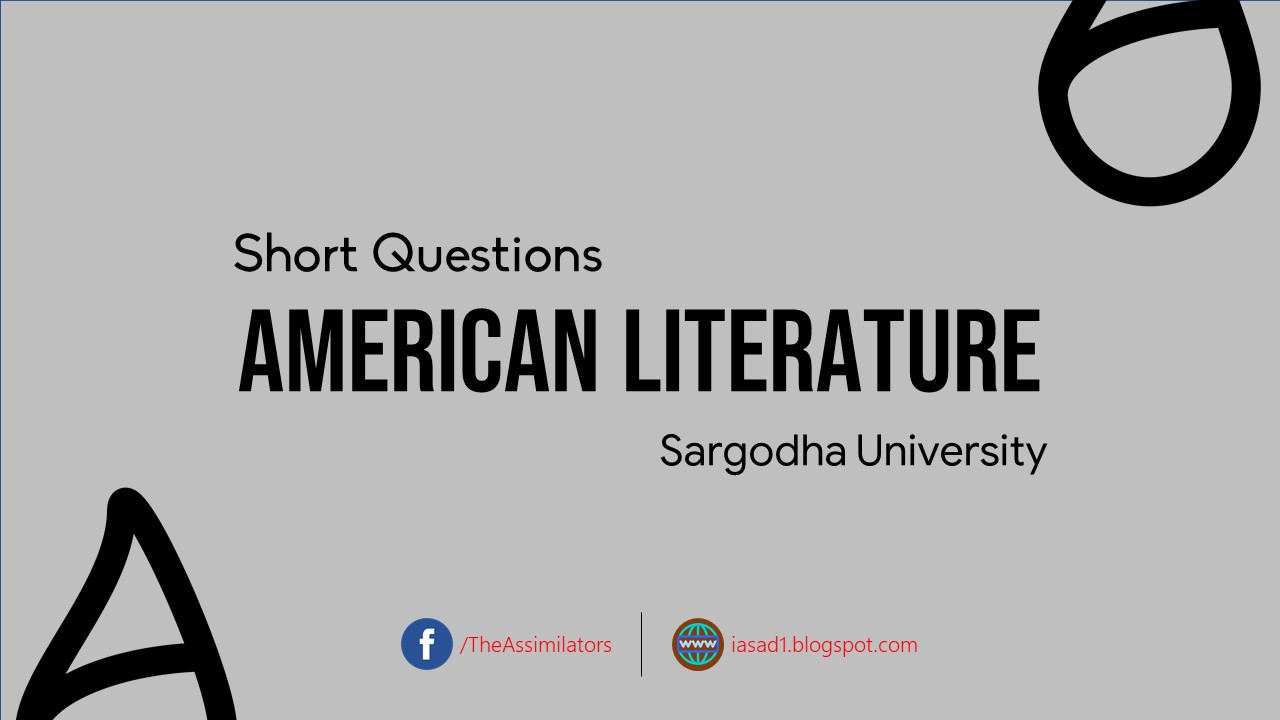 American Literature - Short Questions