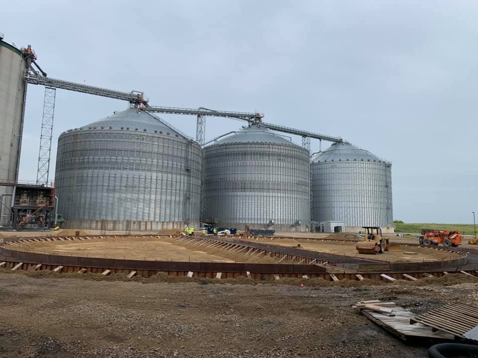 Industrial History Steel Grain Bins Construction