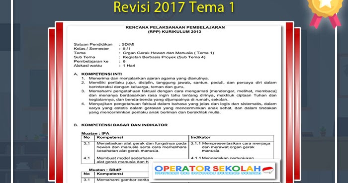 Rpp K13 Kelas 5 Sd Revisi 2017 Tema 1