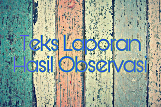 Teks Laporan Hasil Observasi Pengertian