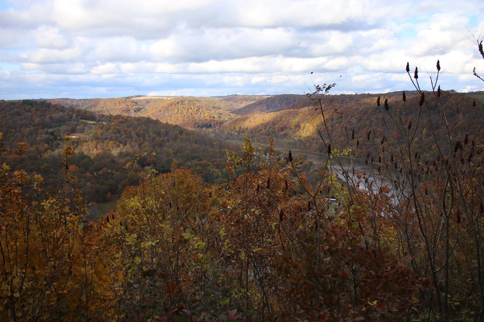 Brady's Bend Overlook in Autumn Allegheny River View in Clarion County