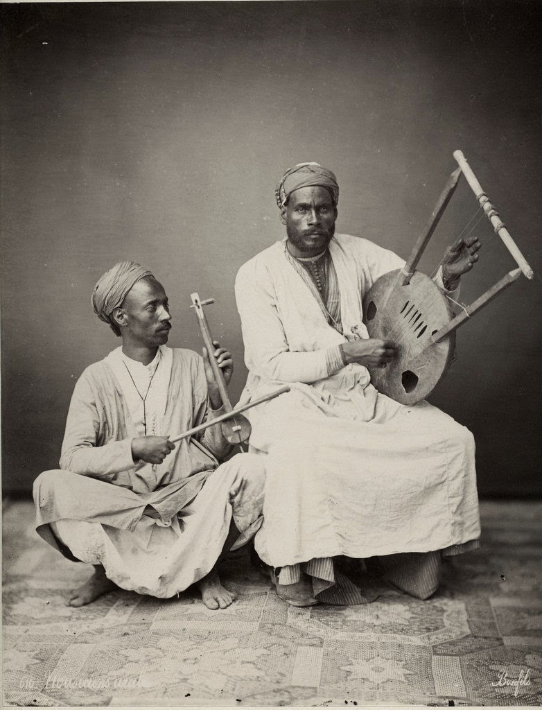 Arab Musicians - Vintage Photograph, Egypt, c1880's
