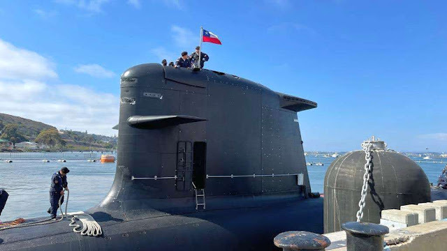 Submarino de ataque  SS-23 O´Higgins de la Armada de Chile ya esta en San Diego