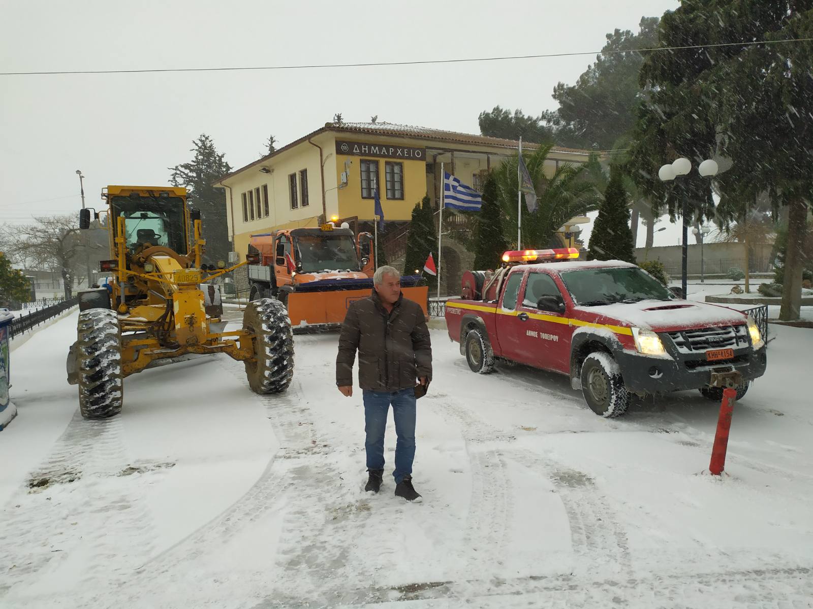Σε επιφυλακή η Πολιτική Προστασία του Δήμου Τοπείρου για τον χιονιά