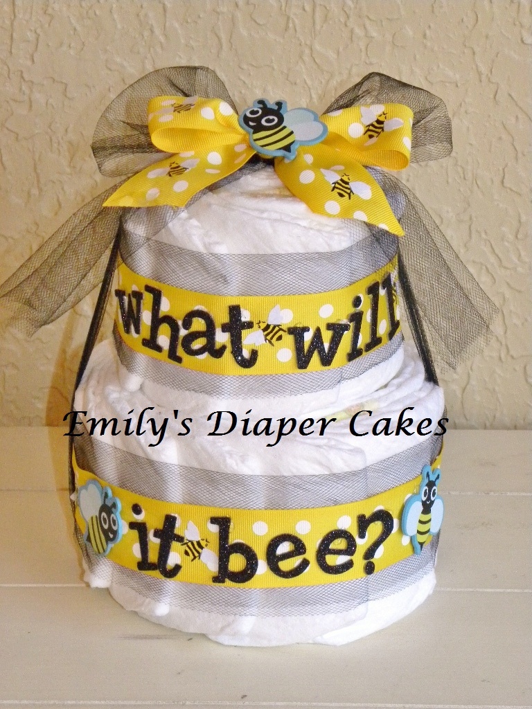 Diaper Cakes by Emily Gender Reveal Shower