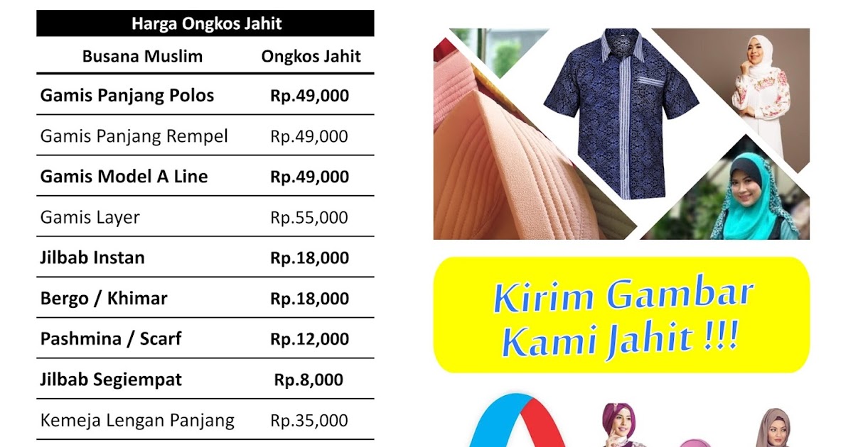 Cara Menghitung Ongkos Jahit 2021 Rincian Biaya Modal