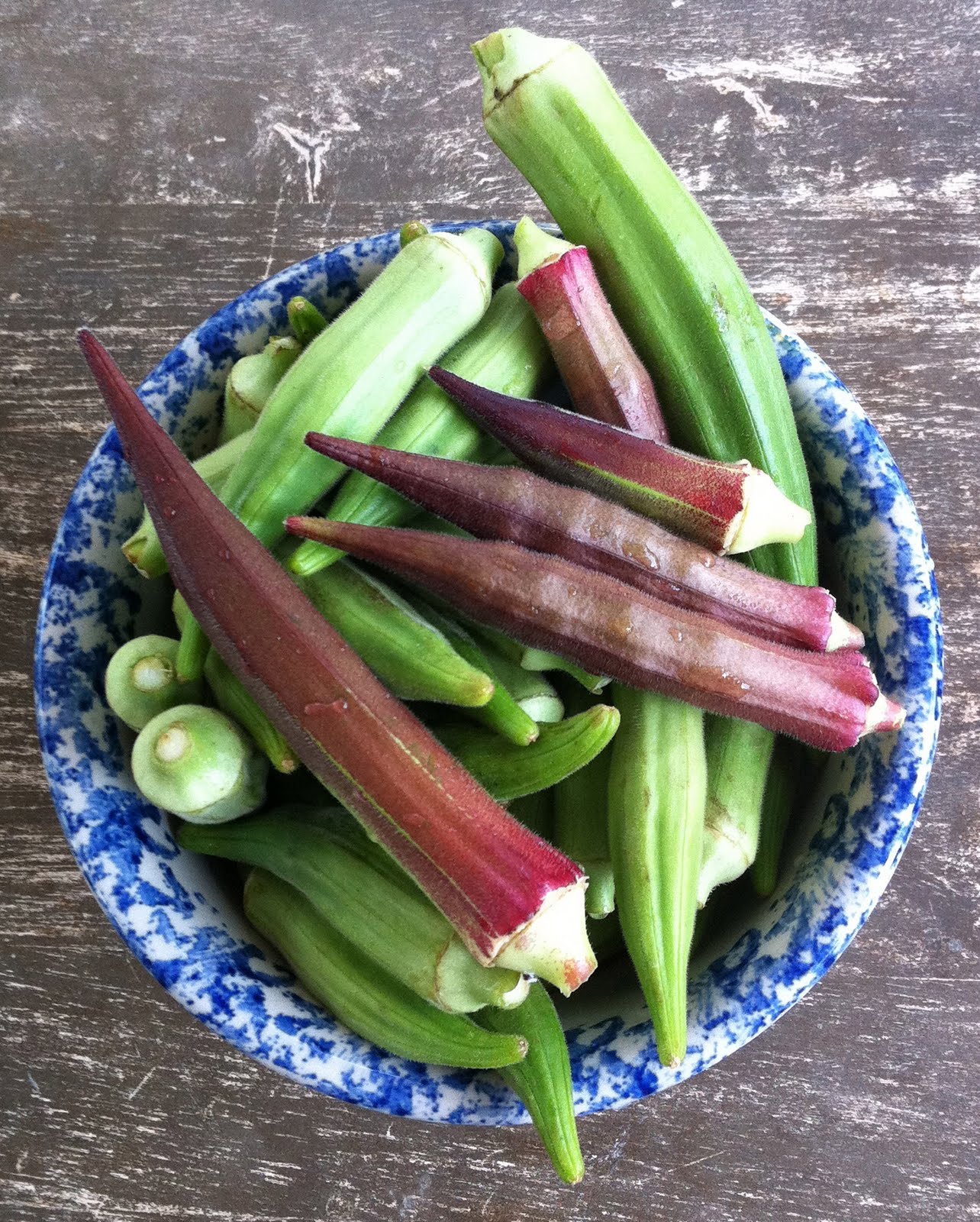 Experimental Kimchi Creole Fusion Kimchi with Okra and Sweet Potato Greens