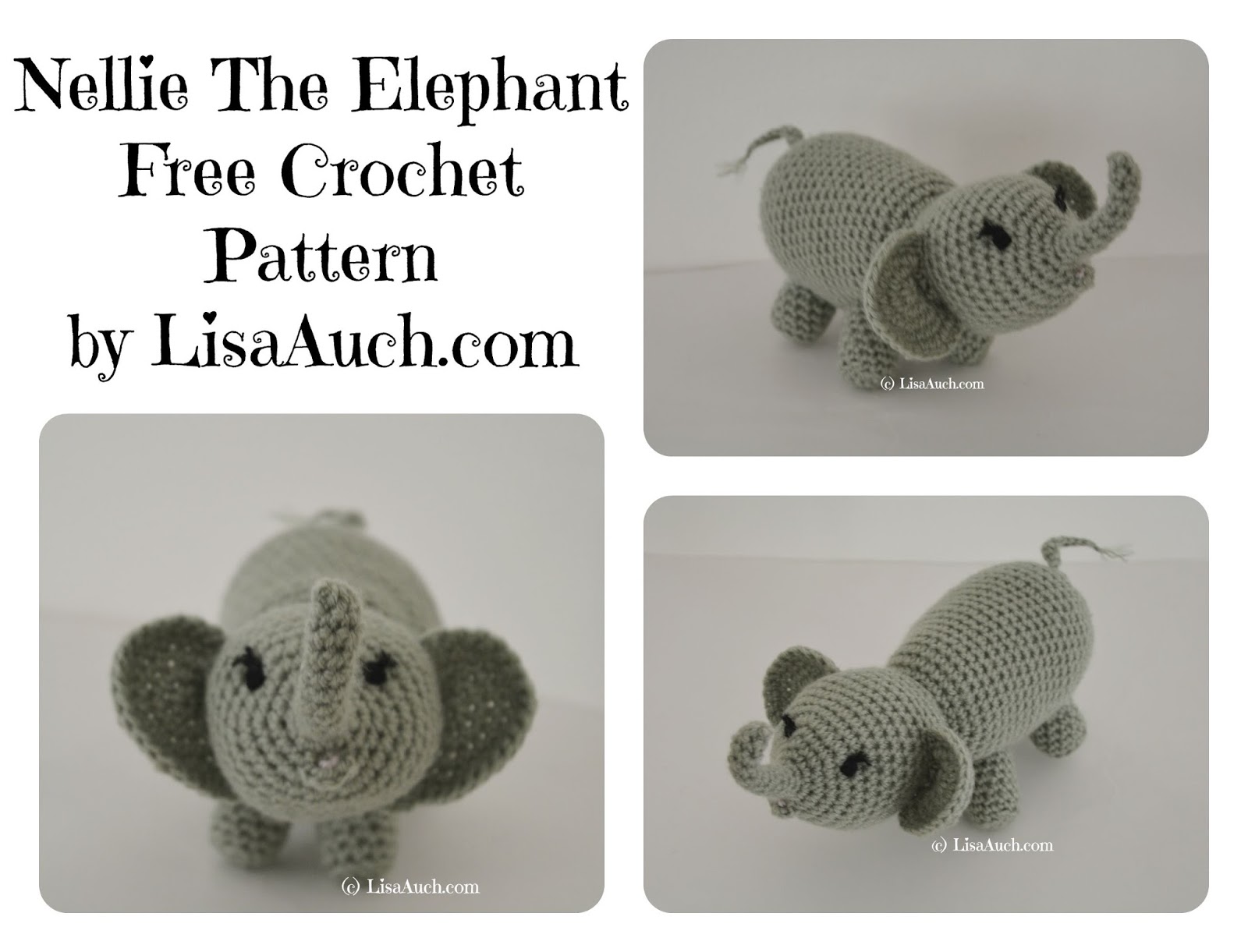 Crochet Elephant A Free Crochet Elephant Pattern ( Ami Zoo Stuffed Animal) 