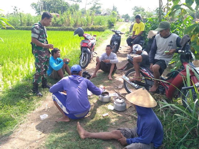 Silahturrahmi Babinsa Gondang Bersama Gapoktan