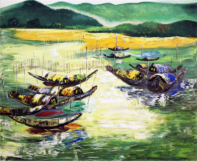 tranh son dau