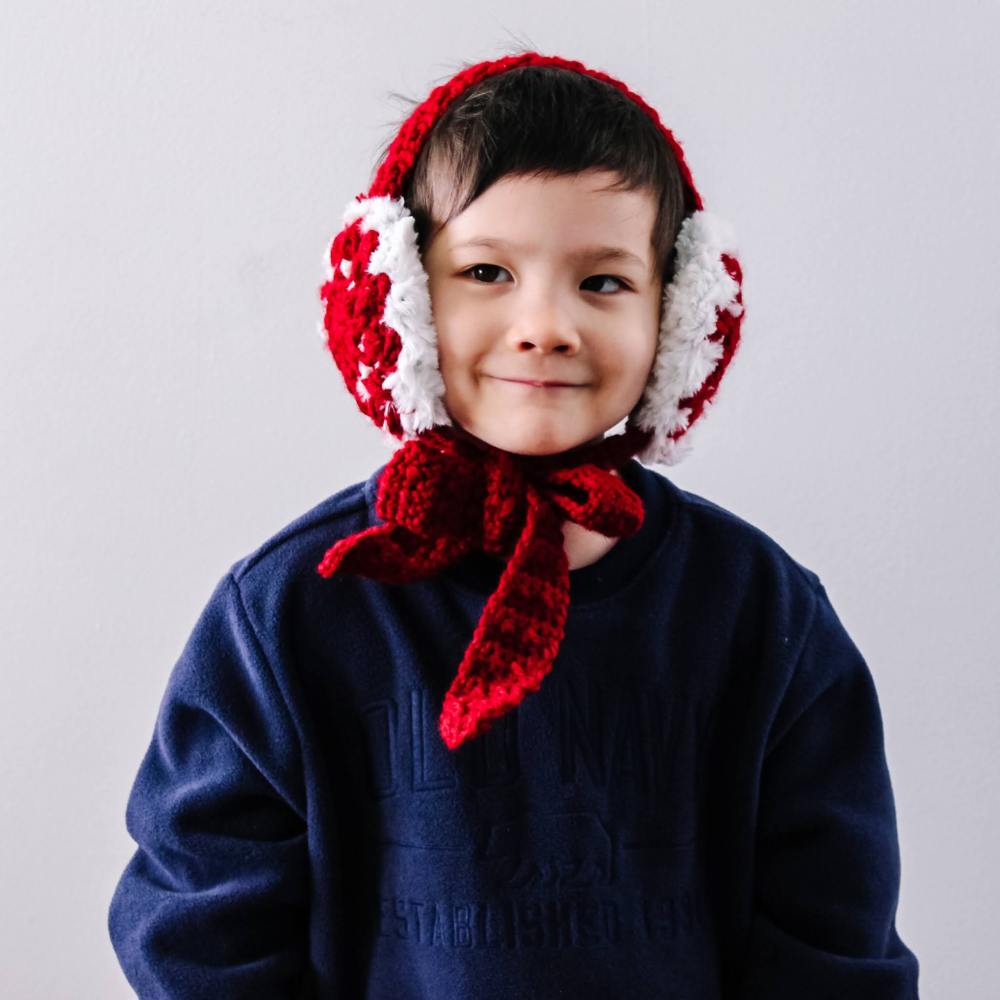 Holly Earmuffs Free Crochet Pattern Modesty by Laura