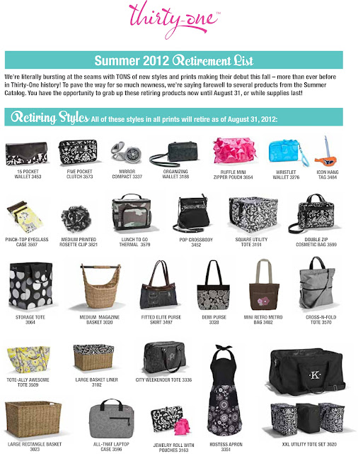 Nicole's Thirty-One Gifts: Discontinued Items from the Summer Catalog