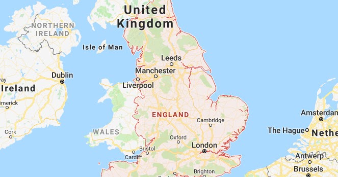 Peta Inggris Asli dan Lengkap (Google Maps)