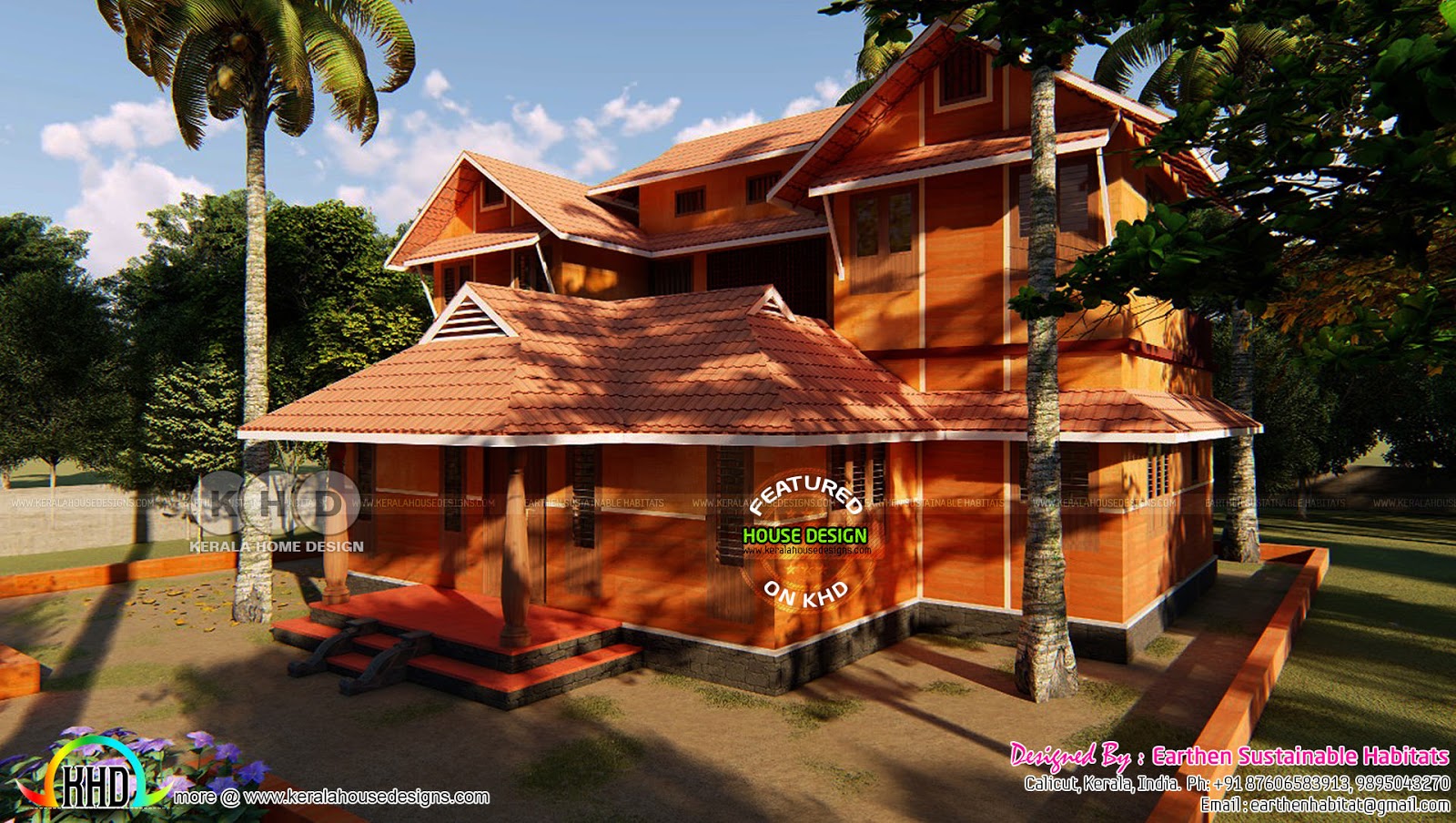 Sustainable House Design by Earthen Habitat Kerala Home Design and
