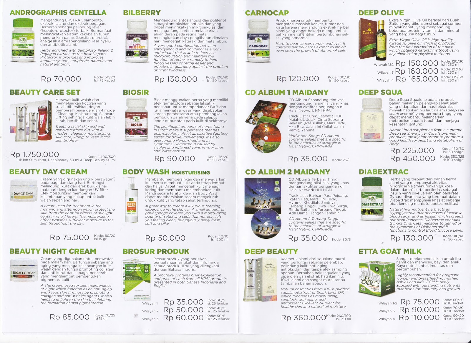 Katalog Produk Hni Hpai Store