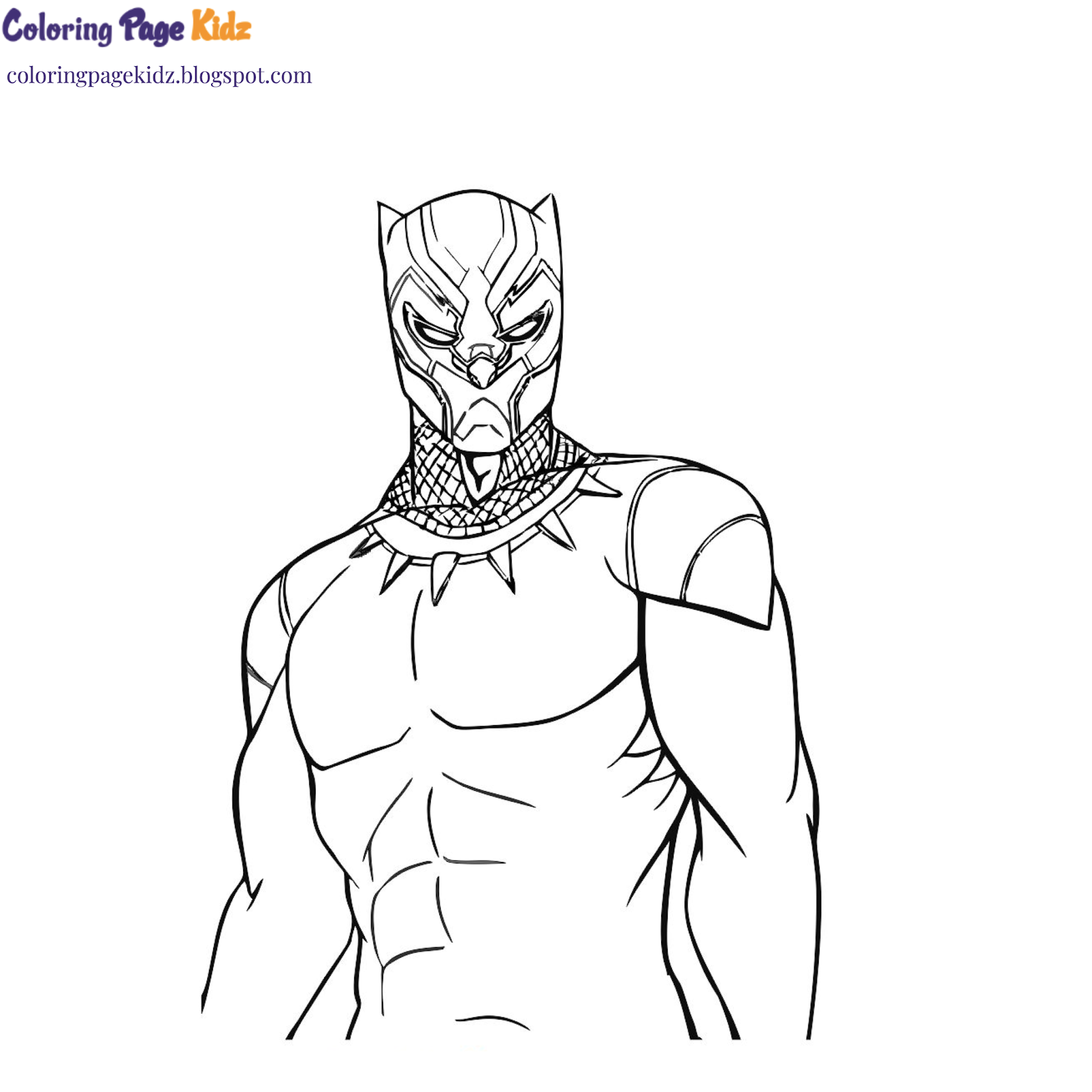 Black Panther Superhero Marvel coloring pages to print