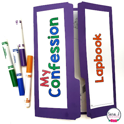 Help Catholic kids prepare for reconciliation with a confession lapbook. A simple tool to help them learn the steps of the Sacrament of Penance.