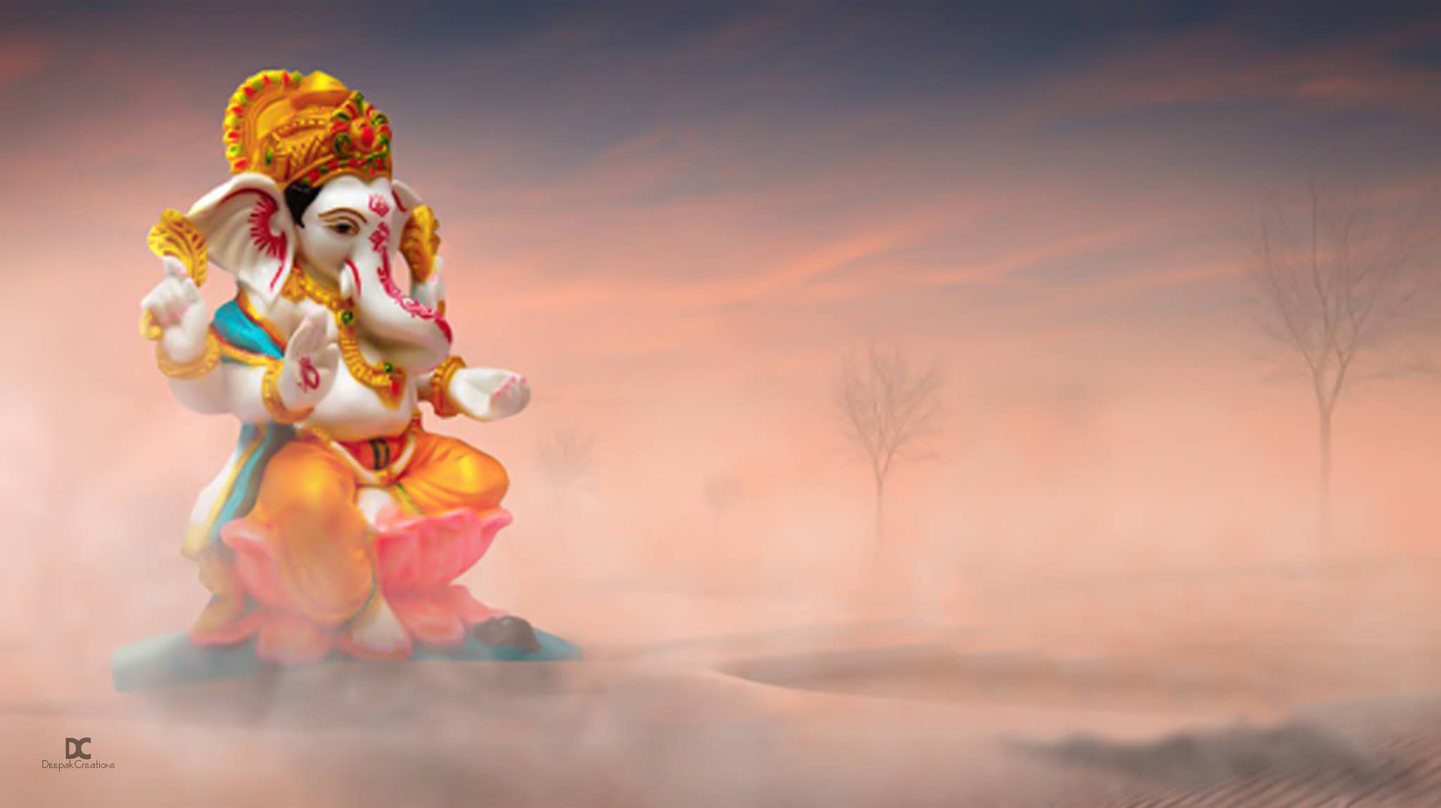 Ganesh Chaturthi HD Backgrounds For Photo Editing - Ganesh Pooja Backgrounds  Download