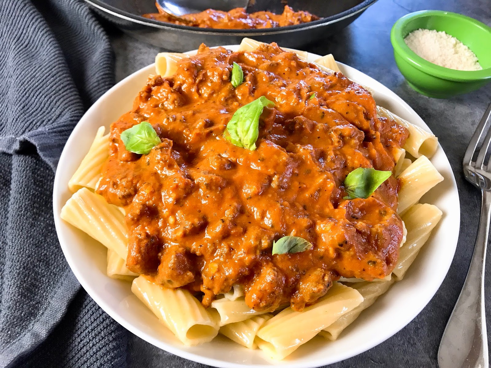 Creamy Beef and Rigatoni