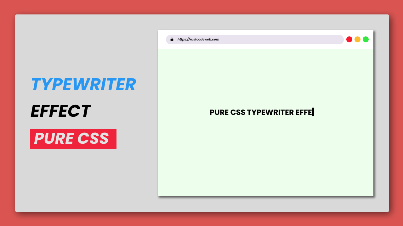 Pure Css Typewriter Effect | Rustcode | RUSTCODE