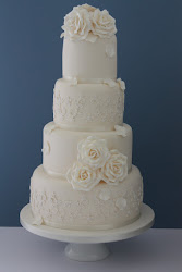 cake lace ivory roses piped tiers tiaras