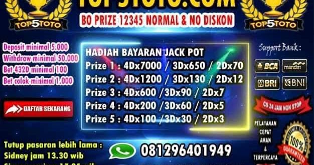 Rilis 3 Bo Prize 12345 Di Bayar Untuk Semua Pasaran Wla