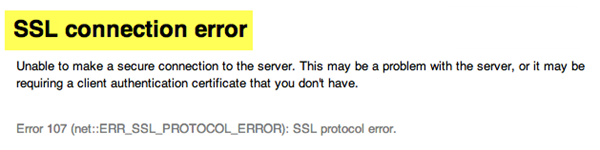 Ошибки соединения SSL