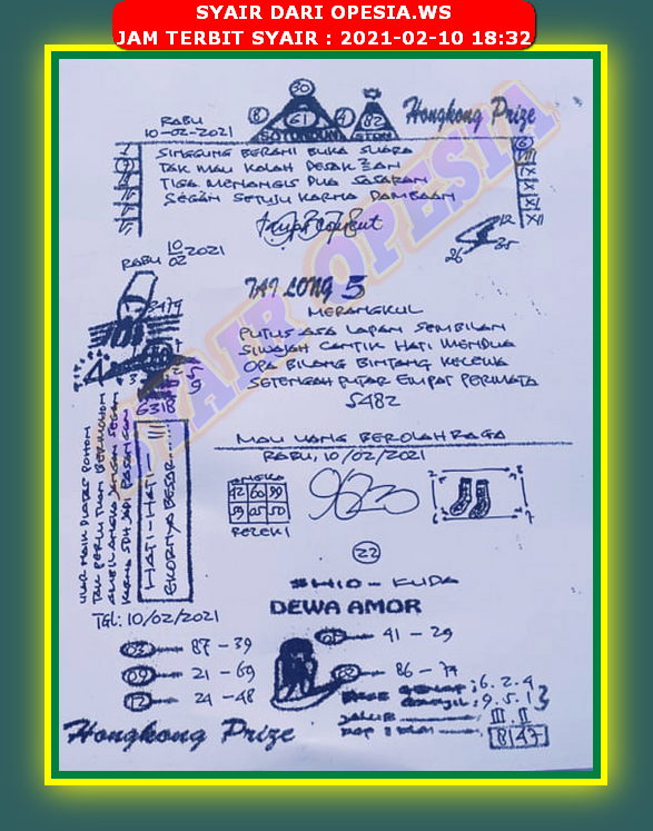1 New Message Kode Syair Hongkong 10 Februari 2021 Forum Syair Togel Hongkong Singapura Sydney