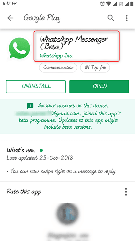 what is whatsapp beta version
