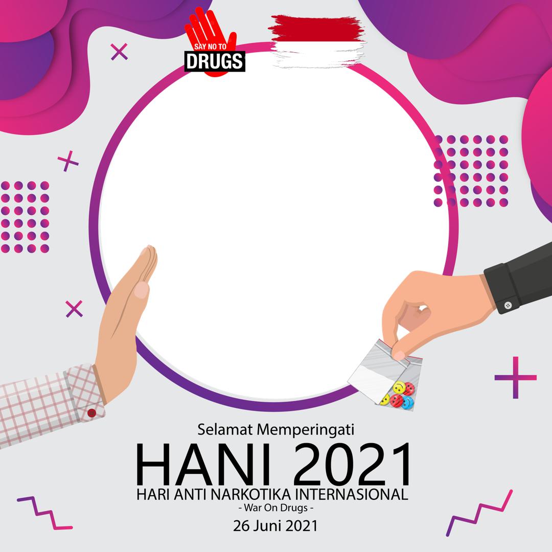 Bingkai Foto Online Twibbon Hari Anti Narkoba Internasional (HANI) 26 Juni 2021