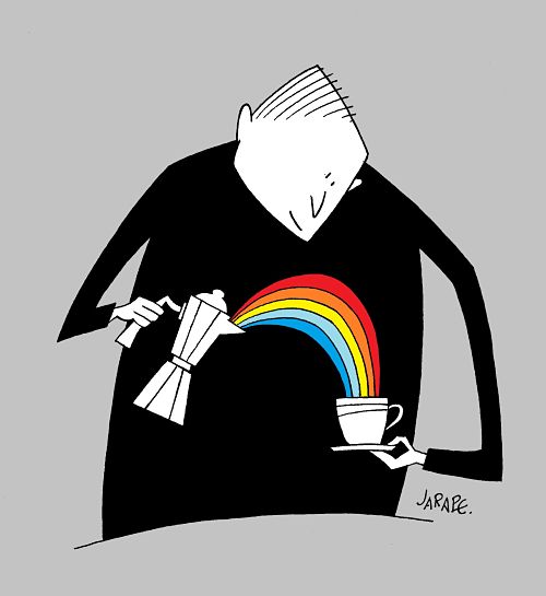 Rainbow coffee