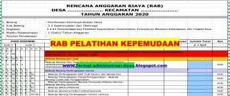 Contoh rab pelatihan tata boga Contoh rab pelatihan tata boga