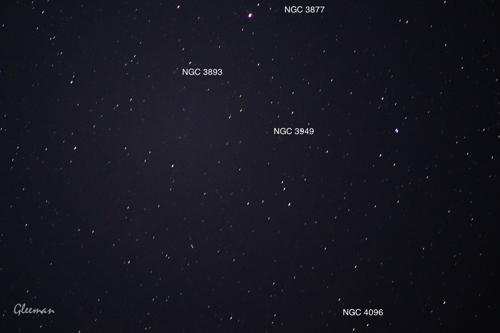 NGC 3877, 3893, 3949, 4096/ Pentax  K5 + Pentax O-GPS1 + DA*200 