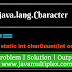 Example | java.lang package | Character class | charCount() method