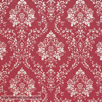 Papel Pintado Vintage Rojo Burdeos 5972-06 Papel Pintado Vintage Rojo Burdeos Granate 5972-06