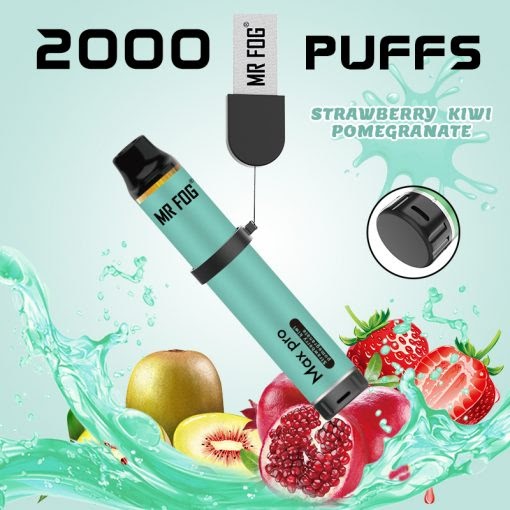 MR FOG MAX PRO 2000 PUFFS Strawberry Kiwi Pomegranate