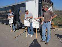 Striking members of Teamster Local 406 from Grand Rapids Gravel Company...