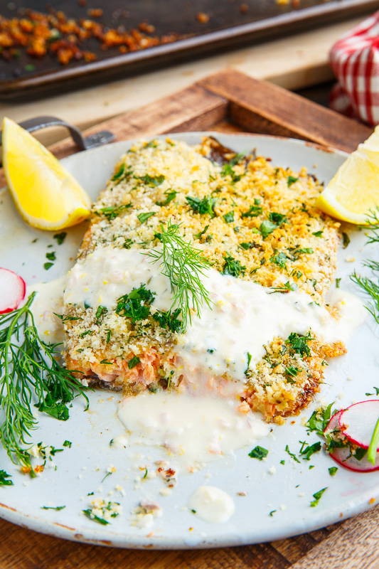 Parmesan and Herb Crusted Trout with Lemon Cream Sauce Bein Slch