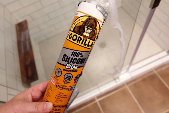 caulking shower with Gorilla brand caulk