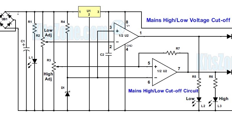 Overvoltage and undervoltage protection circuit diagram High and low voltage protection