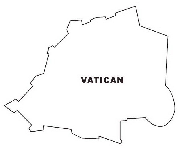 LAMINAS PARA COLOREAR - COLORING PAGES: Mapa y Bandera de Santa Sede