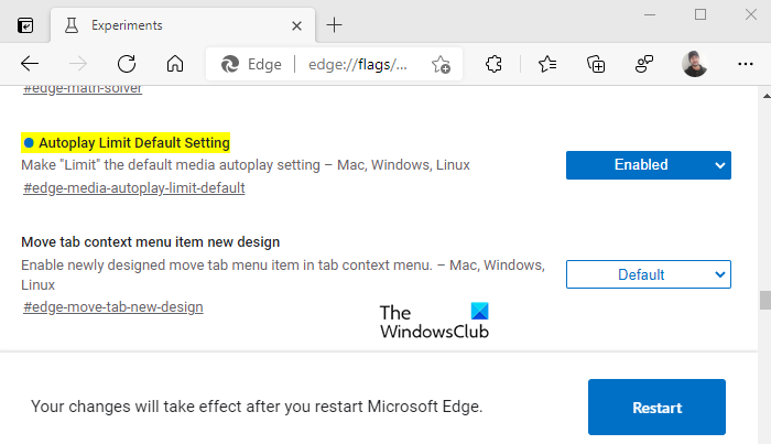 Limita la riproduzione automatica dei file multimediali per impostazione predefinita nel browser Edge