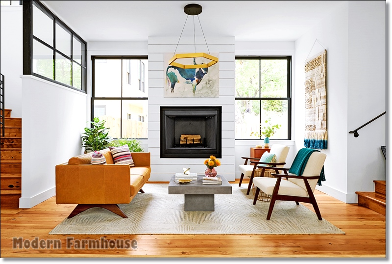 Stylish Modern Farmhouse Living Room Design