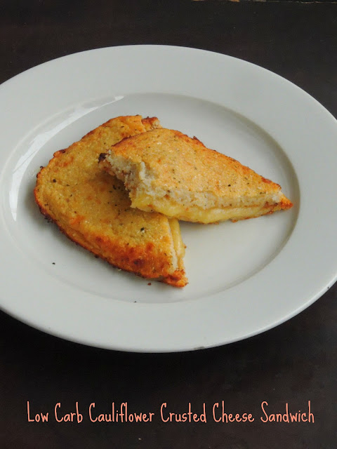 Low Carb Cauliflower Crusted Cheese Sandwich